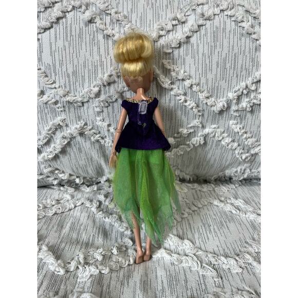 Tinkerbell Collectible Disney Bendable Poseable Doll 2012 No Wings - Picture 2 of 4
